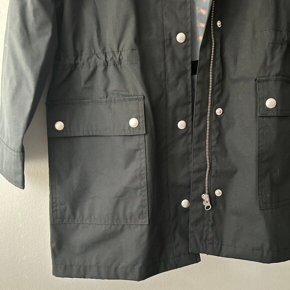J. Crew Black Utility Rain Jacket Women's Size XXS NWOT - Picture 5 of 6